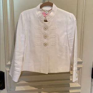 Lilly Pulitzer white piqué jacket